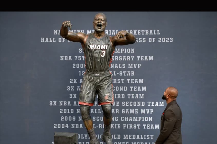 Newly Unveiled Dwyane Wade Statue Sparks Online Backlash Over Resemblance Concerns